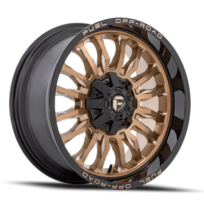 Aluminum Wheels 20X10 Arc D797 8 On 165.1 Platinum Bronze/Black Lip 125.1 Bore -18 Offset Fuel Off Road Wheels