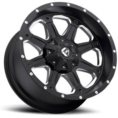 Aluminum Wheels 20X9 Boost D534 6 On 135/6 On 139.7 Black Milled 106.4 Bore 20 Offset Multi Spoke Fuel Off Road Wheels
