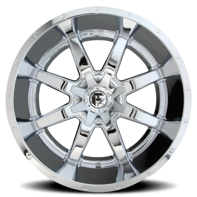 Aluminum Wheels 22X12 Maverick D536 8 On 165.1 Chrome 125.2 Bore -44 Offset Fuel Off Road Wheels
