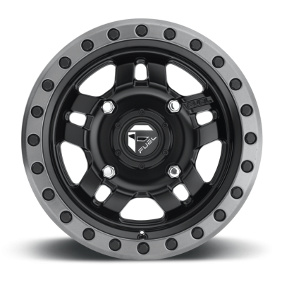 Aluminum Wheels 15X7 Anza UTV D557 4 On 136 Matte Black Beadlock 110.2 Bore 38 Offset 5 Spoke Fuel Off Road Wheels