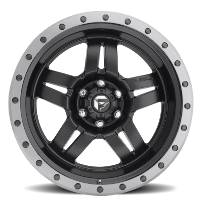 Aluminum Wheels 18X9 Anza D557 6 On 135 Matte Black 87.1 Bore 1 Offset 5 Spoke Fuel Off Road Wheels