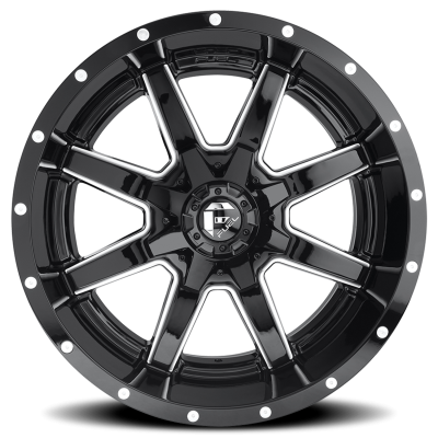 Aluminum Wheels 20X9 Maverick D610 5 On 139.7/5 On 150 Gloss Black/Milled 110.3 Bore 20 Offset Fuel Off Road Wheels