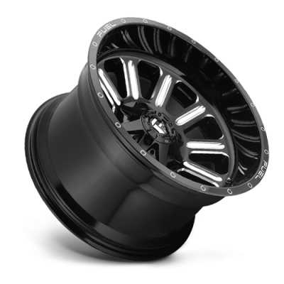 Aluminum Wheels 20X9 Hardline D620 5 On 139.7/5 On 150 Gloss Black/Milled 110.3 Bore 20 Offset Fuel Off Road Wheels
