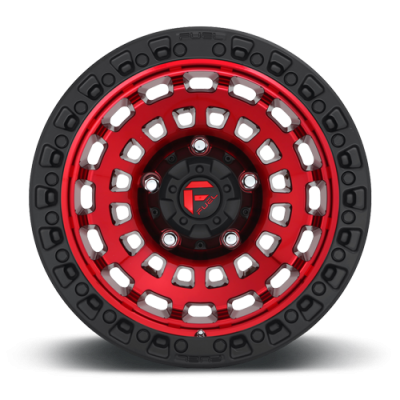 Aluminum Wheels 17X9 Zephyr D632 6 On 135 Candy Red W/Matte Black Ring 87.1 Bore 1 Offset Fuel Off Road Wheels