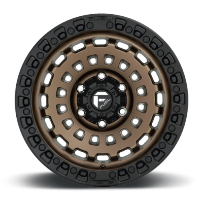 Aluminum Wheels 17X9 Zephyr D634 6 On 135 Matte Bronze W/Black Bead Ring 87.1 Bore 1 Offset Fuel Off Road Wheels