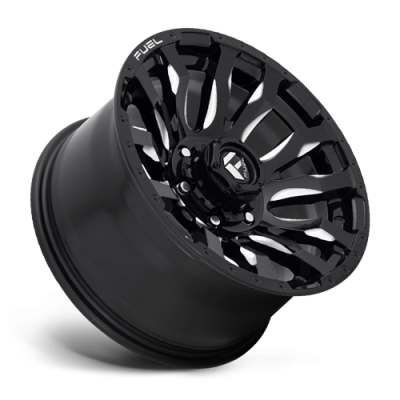 Aluminum Wheels 17X9 Blitz D673 6 On 135 Gloss Black Milled 87.1 Bore 1 Offset Multi Spoke Fuel Off Road Wheels
