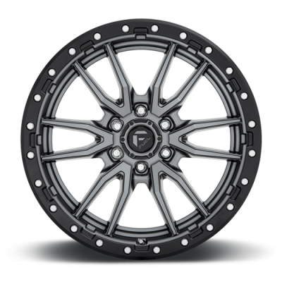 Aluminum Wheels 17X9 Rebel D680 6 On 120 Matte Gunmetal Gray Black Bead Ring 67.06 Bore 1 Offset Fuel Off Road Wheels
