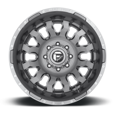 Dually Wheels 20X8.25 Blitz Dually D693 8 On 210 Brushed Gunmetal Gray Tinted Clear 154.3 Bore -246 Offset Multi Spoke Outer Dually Fuel Off Road Wheels