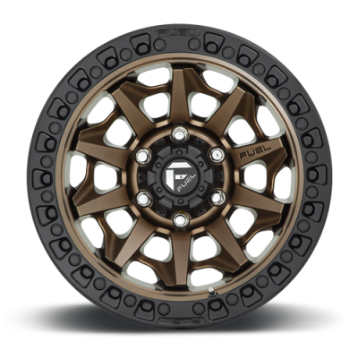 Aluminum Wheels 17X9 Covert D696 6 On 135 Matte Bronze Black Bead Ring 87.1 Bore 1 Offset Multi Spoke Fuel Off Road Wheels