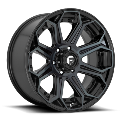 Aluminum Wheels 20X10 Siege D704 6 On 135 Gloss Black Machined Double Dark Tint 87.1 Bore -18 Offset Fuel Off Road Wheels