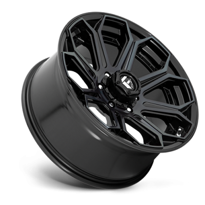 Aluminum Wheels 20X9 Siege D704 5 On 139.7 Gloss Black Machined Double Dark Tint 78 Bore 1 Offset Fuel Off Road Wheels
