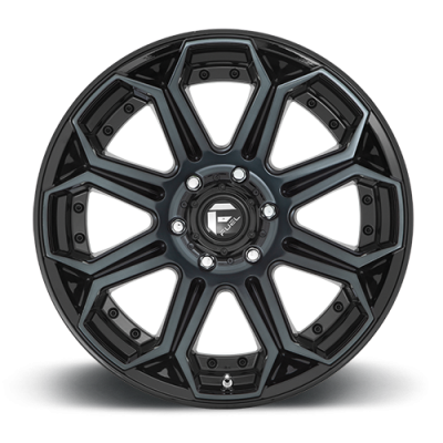 Aluminum Wheels 20X9 Siege D704 5 On 139.7 Gloss Black Machined Double Dark Tint 78 Bore 1 Offset Fuel Off Road Wheels