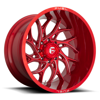 Aluminum Wheels 26X14 Runner D742 6 On 135 Candy Red Milled 87.1 Bore -75 Offset Fuel Off Road Wheels