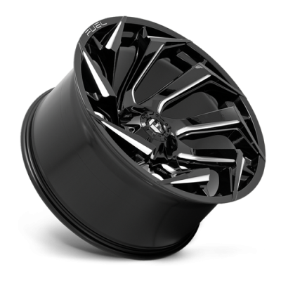 Aluminum Wheels 20X9 Reaction D753 5 On 139.7/5 On 150 Gloss Black/Milled 110.1 Bore 20 Offset Fuel Off Road Wheels
