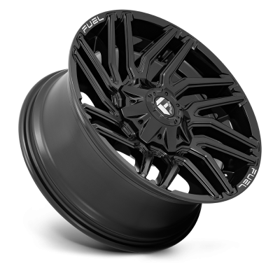 Aluminum Wheels 22X10 Typhoon D776 8 On 165.1 Gloss Black 125.2 Bore -18 Offset Fuel Off Road Wheels