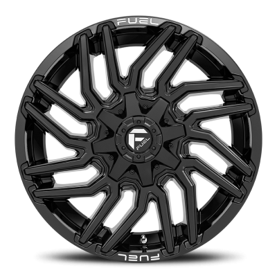 Aluminum Wheels 22X10 Typhoon D776 8 On 165.1 Gloss Black 125.2 Bore -18 Offset Fuel Off Road Wheels