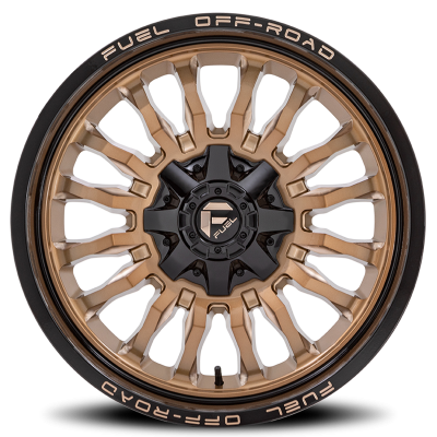 Aluminum Wheels 22X12 Arc D797 8 On 165.1 Platinum Bronze/Black Lip 125.1 Bore -44 Offset Fuel Off Road Wheels