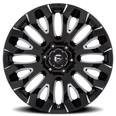 Aluminum Wheels 20X9 Quake D828 5 On 139.7 Gloss Black Milled 78.1 Bore 1 Offset Fuel Off Road Wheels