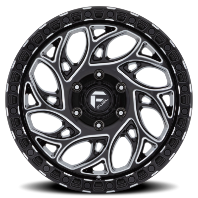 Aluminum Wheels 17X9 Runner OR D840 5 On 139.7 Gloss Black Milled 78.1 Bore 1 Offset Fuel Off Road Wheels