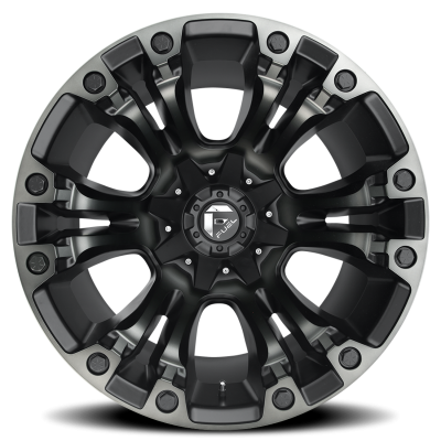 Aluminum Wheels 20X10 Vapor D851 8 On 165.1 Matte Black Gray Tint 125.1 Bore -18 Offset Fuel Off Road Wheels