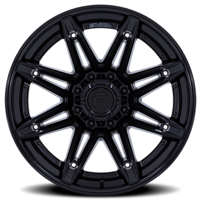 Aluminum Wheels 20X10 Brawl FC401MX 8 On 180 Matte Black/Gloss Black Lip 124.2 Bore -18 Offset Fuel Off Road Wheels