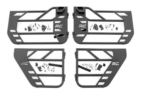 Tubular Doors Front and Rear Jeep Gladiator JT/Wrangler JL 4WD (18-26) Rough Country