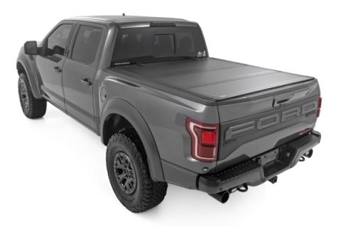 Hard Tri-Fold Flip Up Bed Cover 5 Foot 7 Inch Bed Ford F-150 (21-26)/F-150 Lightning (22-26) Rough Country