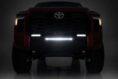 LED Light Kit Bumper Mount 20 Inch Black Slim Line Toyota Tundra (22-26) Rough Country
