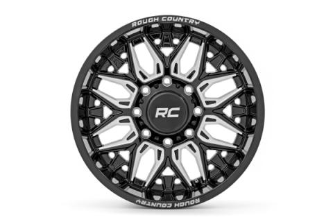 86 Series Wheel One-Piece Gloss Black 20x10 8x6.5 -19mm Rough Country