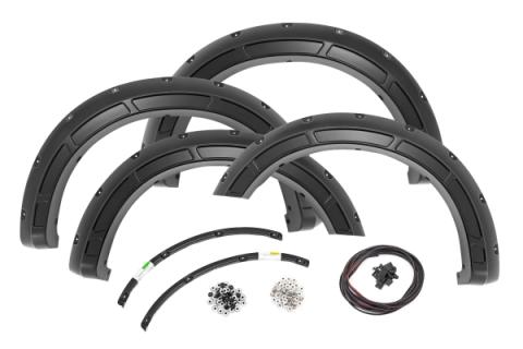Defender Pocket Fender Flares M7 Carbonized Gray Ford F-250/F-350 Super Duty (23-25) Rough Country