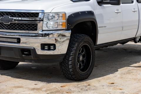 Pocket Fender Flares 6 Foot 7 Inch &amp; 8 Foot Bed GAP Imperial Blue Chevy Silverado 1500/2500HD/3500HD (07-14) Rough Country