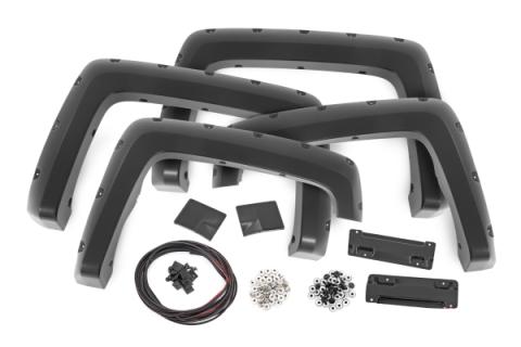 Pocket Fender Flares 6 Foot 7 Inch &amp; 8 Foot Bed Chevy Silverado 1500 (14-18)/Silverado 2500 HD (15-19) Rough Country