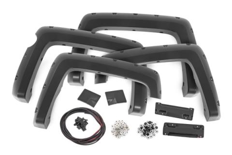 Pocket Fender Flares 5 Foot 9 Inch Bed Gas Door Chevy Silverado 1500 (14-18 &amp; Classic) Rough Country