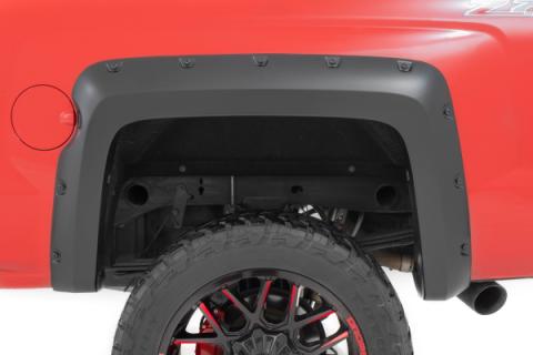 Pocket Fender Flares 5 Foot 9 Inch Bed Gas Door Chevy Silverado 1500 (14-18 &amp; Classic) Rough Country