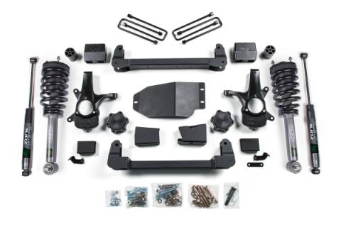 07-13 Chevrolet Silverado 1500 - GMC Sierra 1500 4WD 4 Inch Suspension Lift Kit, 3 Inch Rear Lift, Block - Nitro Loaded Struts, Nitro Shocks Zone Offroad