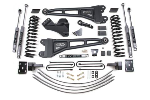 6 Inch Lift Kit w/ Radius Arm Ford F250/F350 Super Duty 05-07 4WD Gas 4 Inch Block Add A Leaf Without Overload NX2 Nitro