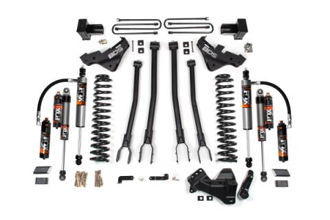 23-25 Ford F-450 4WD 4 Inch 4-Link Suspension Lift Kit, 3.5 Inch Rear, Block - Fox 2.0 IFP Performance Series Shocks Front and Rear BDS Suspension