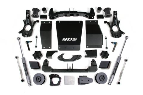 15-20 Chevrolet SUV - GMC SUV 4WD 4.5 Inch Suspension Lift Kit (Cast Steel), 3 Inch Rear Lift, Spacer, NX2 Nitro Shocks BDS Suspension