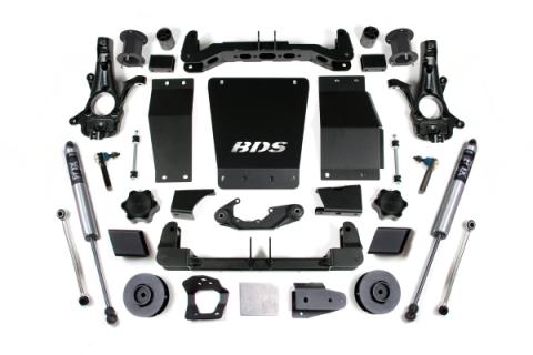 15-20 Chevrolet SUV - GMC SUV 4WD 4.5 Inch Suspension Lift Kit (Aluminum / Stamped Steel), 3 Inch Rear Lift, Spacer, Fox 2.0 IFP Performance Series Shocks BDS Suspension