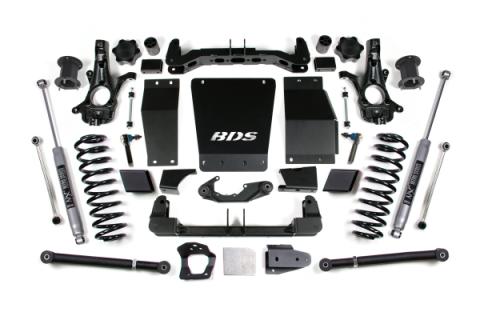 15-20 Chevrolet SUV - GMC SUV 4WD 6 Inch Suspension Lift Kit (Aluminum / Stamped Steel), 5 Inch Rear Lift, Coil Spring, NX2 Nitro Shocks BDS Suspension