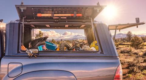 Truck Bed Cap SmartCap EVOd Defender Matte Black For 24-26 Toyota Tacoma 6 Foot Standard Bed RSI SmartCap
