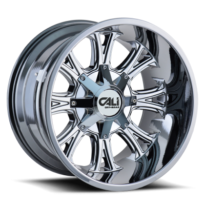 Cast Aluminum Wheels Americana 9101 CH 20x12 Chrome 8 On 165.1/8 On170 Bolt Pattern -44 Offset Cali Offroad Wheels