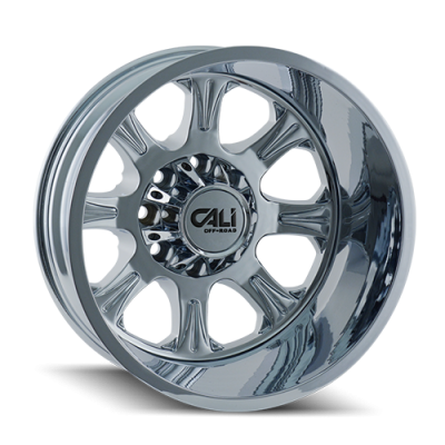 Dually Wheels Brutal Dually 9105 CH 22x8.25 Chrome 8 On 165.1 Bolt Pattern -180 Offset 116.7 Bore Cali Offroad Wheels