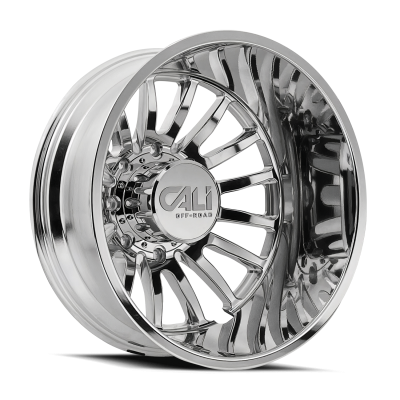 Dually Wheels Summit Dually 9110D PO 20x8.25 Milled Spokes Polished 8 On 165.1 Bolt Pattern -192 Offset Cali Offroad Wheels