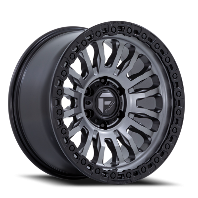 Aluminum Wheels 20X9 Rincon SBL FC857AB 8 On 180 Matte Gunmetal Gray Matte Black Lip 124.2 Bore 20 Offset Fuel Off Road Wheels