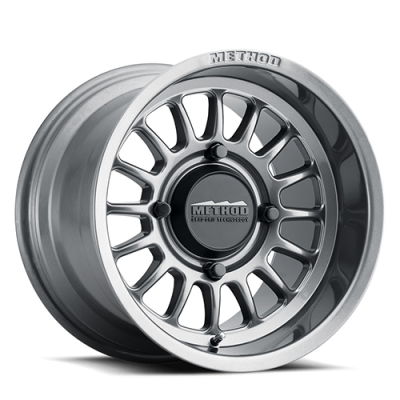 Aluminum Wheels 15x7 MR411 Bead Grip UTV Bolt Pattern 4 On 136 Offset 13 Lip Size 1.85 Gloss Titanium SL Method