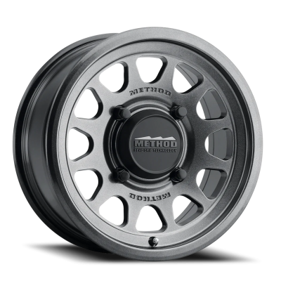 Aluminum Wheels 15x7 MR414 Bead Grip UTV Bolt Pattern 4 On 156 Offset 13 Lip Size 1.18 Graphite GY Method
