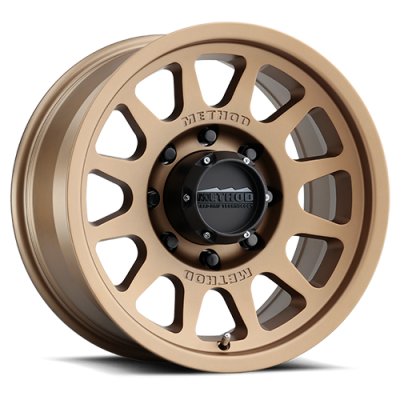 Aluminum Wheels 17x9 Bead Grip MR703 Bolt Pattern 8 On 165.1 Offset -12 Lip Size 1.18 Method Bronze BRZ Method