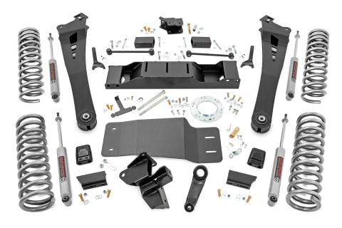 5.0 Inch Dodge Suspension Lift Kit Dual Rate Front and Rear Coil Springs Radius Arms 19-Up Ram 2500 4WD Diesel Rough Country