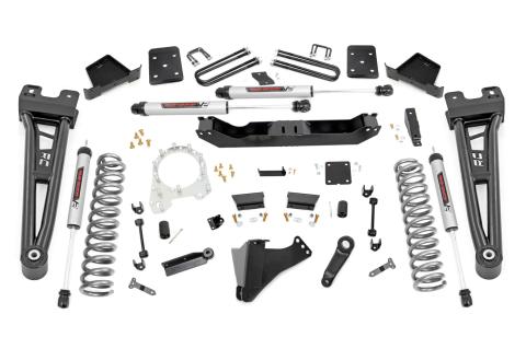 6 Inch Suspension Lift Kit w/Radius Arms & V2 Shocks Rear Overload Springs 3.5 Inch Diam 17-19 F-250/350 4WD Diesel Rough Country